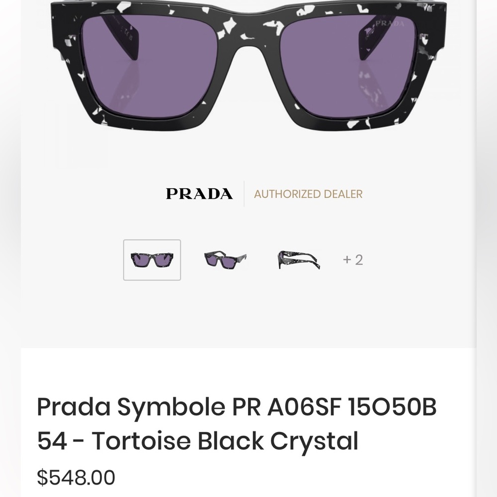 Prada Dark Grey and Black Sunglasses - Picture 4 of 4